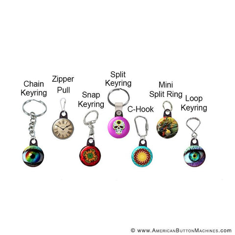 1 Versa-Back Chain Keychain Set 100 Sets by American Button Machines